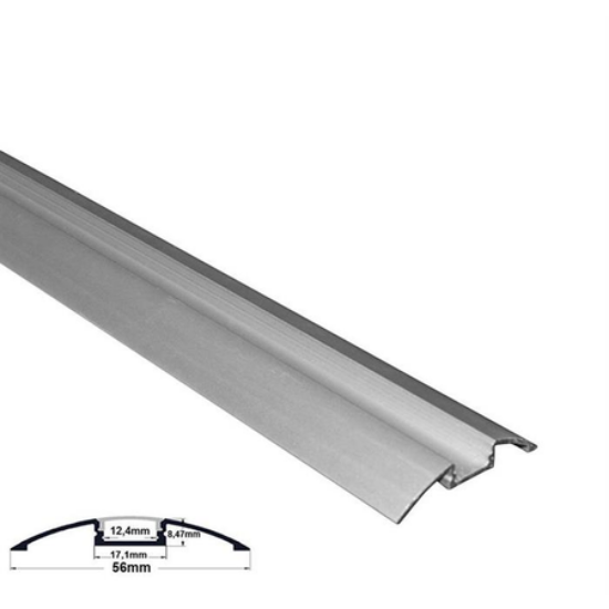 Imagine Profil aluminiu oval  pentru benzi LED - Argintiu