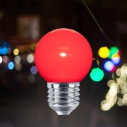 Imagine Bec LED 1W G45 E27 Roșu Braytron