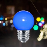 Imagine Bec LED 1W G45 E27 Albastru