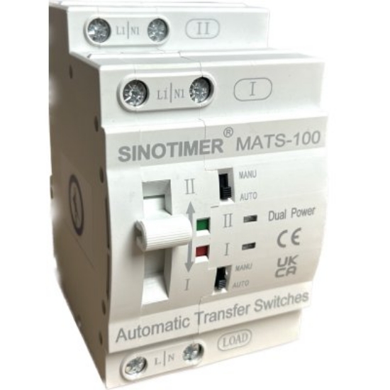 Imagine Comutator de transfer automat ATS Sinotimer, AC, 2 Poli 63A ATS-MATS-100-2P-63A