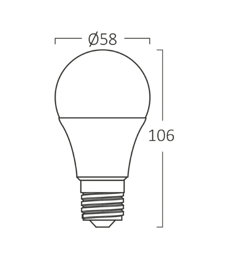 Imagine Bec LED 9W E27 A60 806lm 6500K lumină rece - BR-9W.6