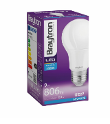 Imagine Bec LED 9W E27 A60 806lm 6500K lumină rece - BR-9W.6