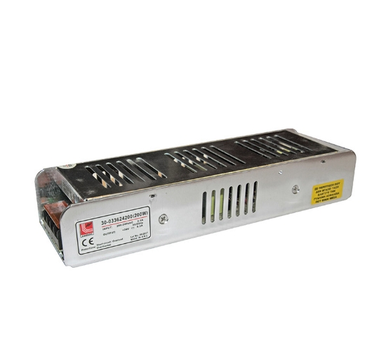 Imagine Transformator pentru LED 230V/24V 200W Aluminiu Mini