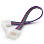 Imagine Conector curbat pentru bandă LED RGB de 10mm