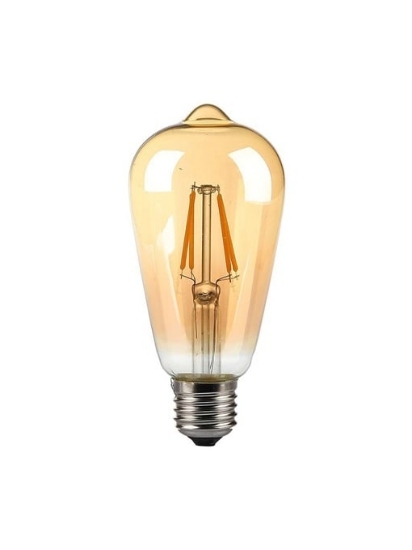 Imagine Bec LED ST64 E27 4W cu filament 2200K model Edison
