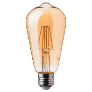 Imagine Bec LED ST64 E27 6W cu filament 2200K model Edison
