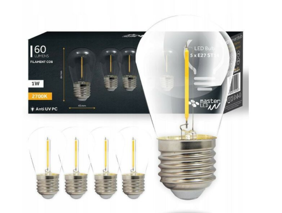 Imagine Set 5 becuri E27 filament 1W 230V