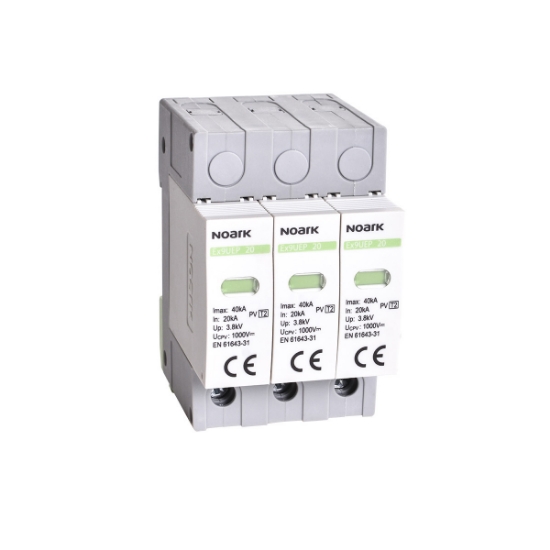 Imagine Descărcător SPD Ex9UEP Clasa 2 1200V DC lățime 3 module pentru sisteme fotovoltaice fără împământare