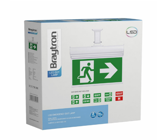 Imagine Corp de iluminat de urgență LED 2W, 90 minute, Braytron