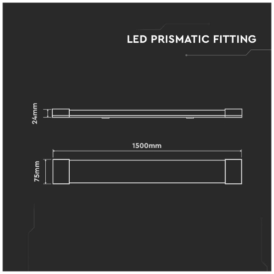 Imagine Corp iluminat LED 50W 150cm 6500K alb rece