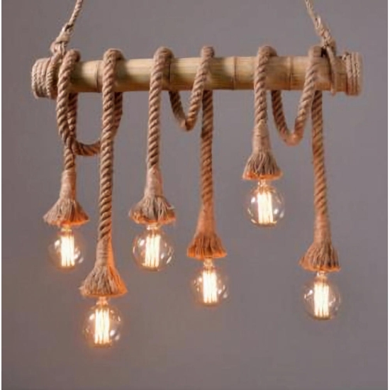 Imagine Lustră Rustică cu 6 Socluri E27