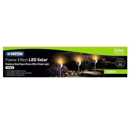 Imagine Lampă solară Lilydale 6,3 cm (3 buc/set) STATUS