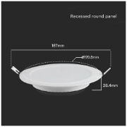 Imagine Panou LED Mini Rotund V-TAC 12W ST 214859