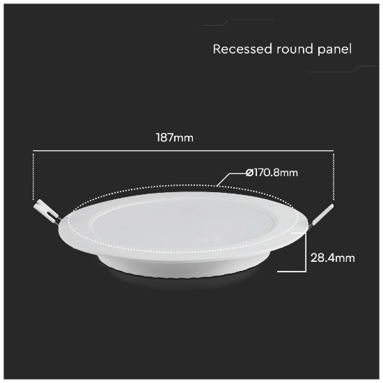 Imagine Panou LED Mini Rotund V-TAC 12W ST 214859