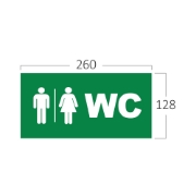 Imagine Folie semn WC pentru corp de iluminat de urgență BR-BC14-01100