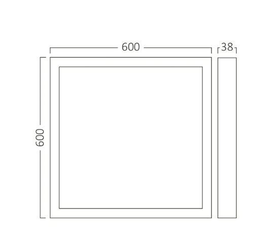 Imagine Panou LED Aplicabil Backlite SRC 50W 600x600 Alb 3in1 Braytron BP25-56680