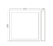 Imagine Panou LED Aplicabil Backlite SRC 50W 600x600 Alb 3in1 Braytron