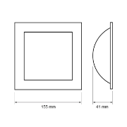 Imagine Lampa LED încastrabilă UltraLux pătrată 12W lumină neutră IP20