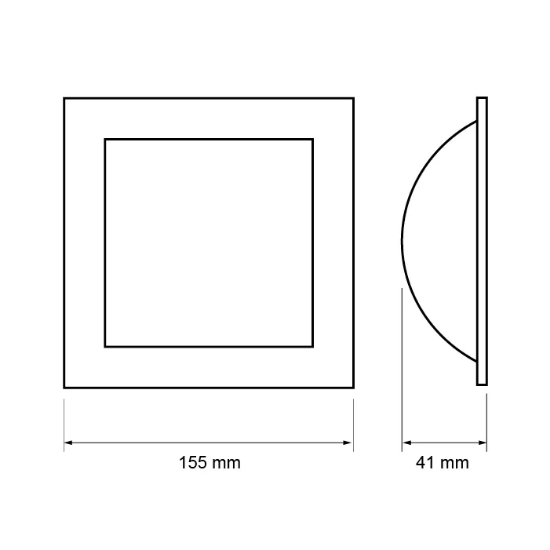 Imagine Lampa LED încastrabilă UltraLux pătrată 12W lumină neutră IP20