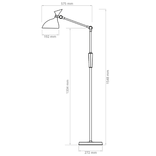 Imagine Lampă de podea LED 12W+3W Rebel KOM1025