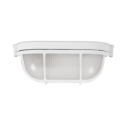Imagine Lampa BAT Corp Alb E27 Oval Sticlă 60W IP54