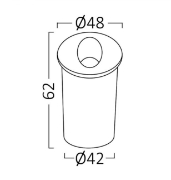 Imagine Corp de iluminat LED 2W 130lm 3000K VECTOR-A RND Negru IP65