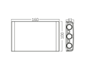 Imagine Corp de iluminat LED de perete 6W 3in1 VECTOR-B-WL Alb IP65