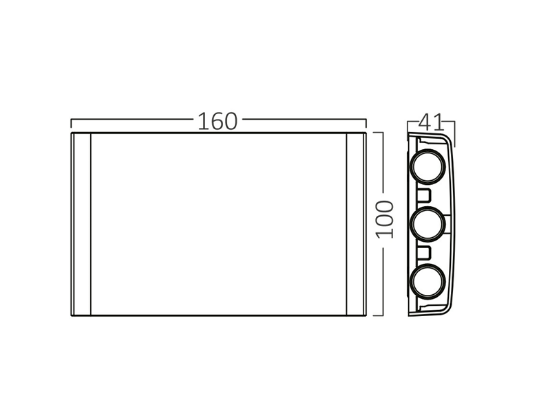 Imagine Corp de iluminat LED de perete 6W 3in1 VECTOR-B-WL Alb IP65