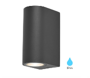 Imagine Corp de perete rotund gri cu dulie 2xGU10