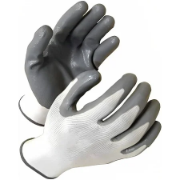 Imagine Mănuși de protecție Dalgeco Babbler Eco HS-04-001, poliester + nitril, mărimea 10, gri/alb