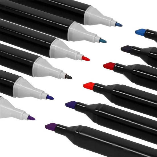 Imagine Markere Scurte Negre (N-80), 80/Set