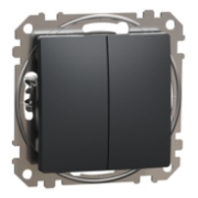 Imagine Intrerupator dublu cap scara, Schneider, SDD114108, Sedna Design, antracit