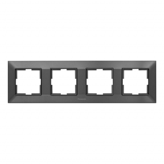 Imagine Ramă 4 module orizontală Arkedia Slim Panasonic, grafit