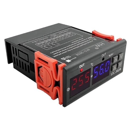 Imagine Termostat digital și higrometru STC-3028, 230V