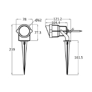 Imagine Spot LED pentru grădină 9W 230V 3000K IP65 Negru