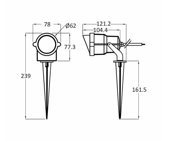 Imagine Spot LED pentru grădină 9W 220V 6400K IP65 Negru BR-BT25-00132