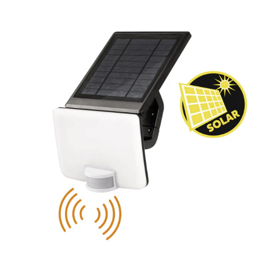 Imagine Proiector Solar cu LED și Senzor de Mișcare 12W L.Albă IP54 Negru 5-1211