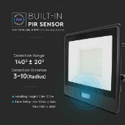 Imagine Proiector LED V-TAC cu senzor, 50W, cip Samsung SMD, Slim, lumină rece, 5 ani garanție