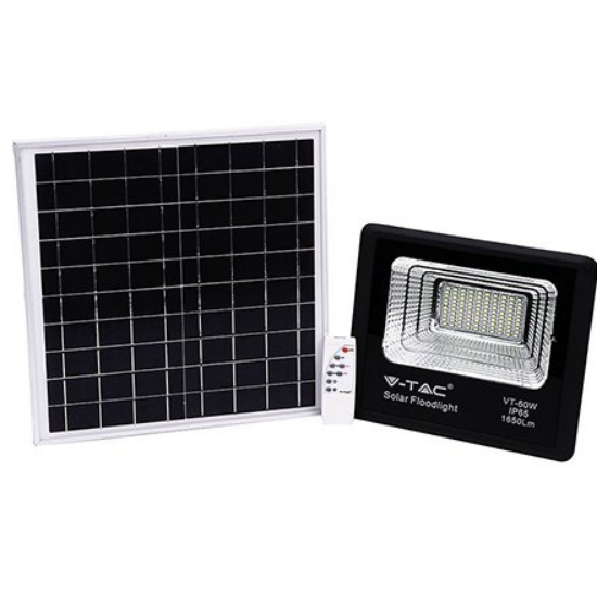 Imagine Proiector LED V-TAC 20W cu panou solar, lumină rece, IP65