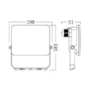 Imagine Proiector LED Slim Braytron 50W 3IN1 IP65 Alb BR-BT60-55080