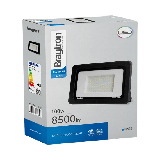 Imagine Proiector LED SF 100W SMD 8500LM 6500K IP65 Negru BT60-39131