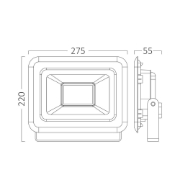 Imagine Proiector LED SF 100W SMD 8500LM 6500K IP65 Negru BT60-39131