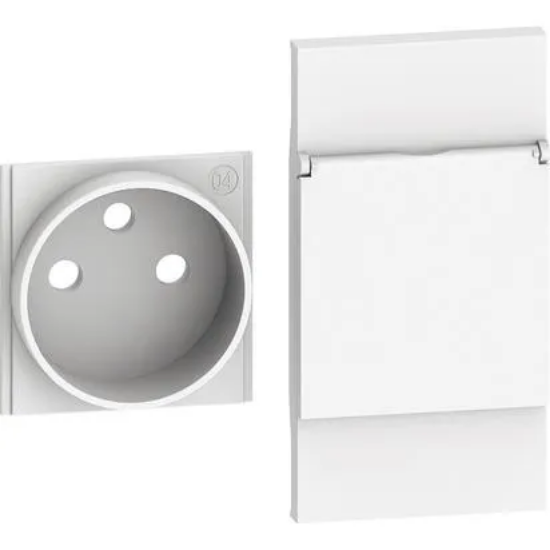 Imagine Placă Living Now pentru priză cu capac 2M alb