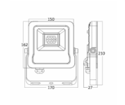 Imagine Proiector cu LED 30W SMD 90LM/W 6400K IP65 Gri