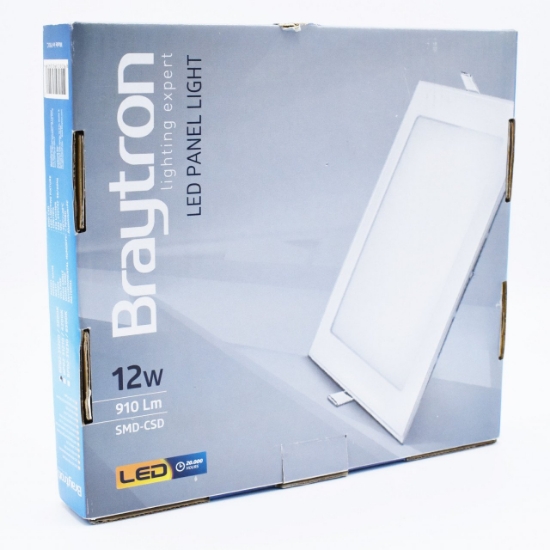 Imagine Spot LED pătrat încastrat 12W 910lm 3000K 170x170mm Braytron BR-BP02-31200