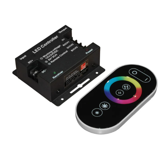 Imagine Dimmer & Controler 'TOUCH' cu telecomandă 12/24V 24A pentru LED RGB