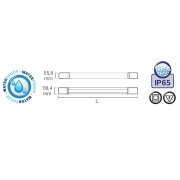 Imagine Corp de iluminat LED liniar Okyanus-90 Slim 90W 6400K 7200lm 1542mm IP65