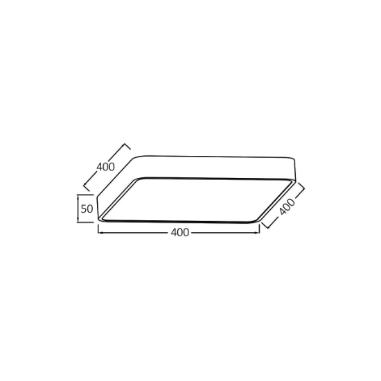 Imagine Plafonieră LED 36W 3000/4000/6500K Alb Blade SQR BR-BH16-05180