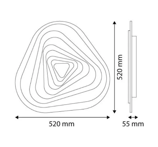 Imagine Plafonieră LED 90W cu telecomandă RF Design Yvette