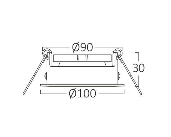 Imagine Carcasă alb/negru rotundă pentru GU10 BETA-RR1